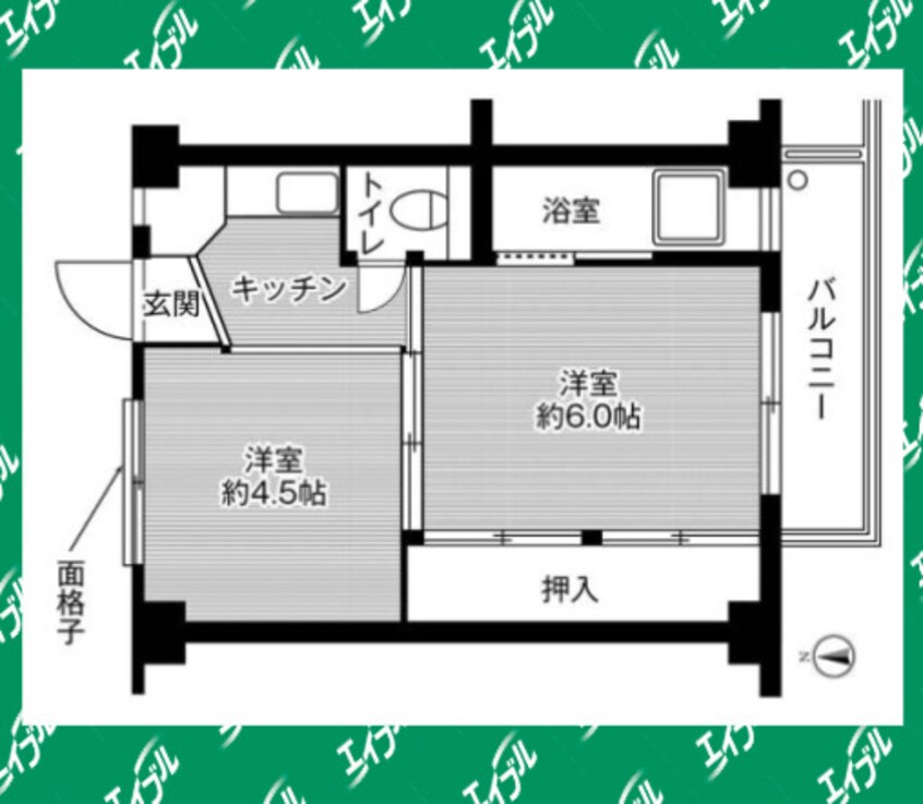 間取図 ビレッジハウス富木島8号棟