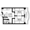 マンション桜本町 2DKの間取り