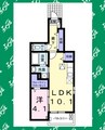 オレンジヒルズ論田Ａ 1LDKの間取り