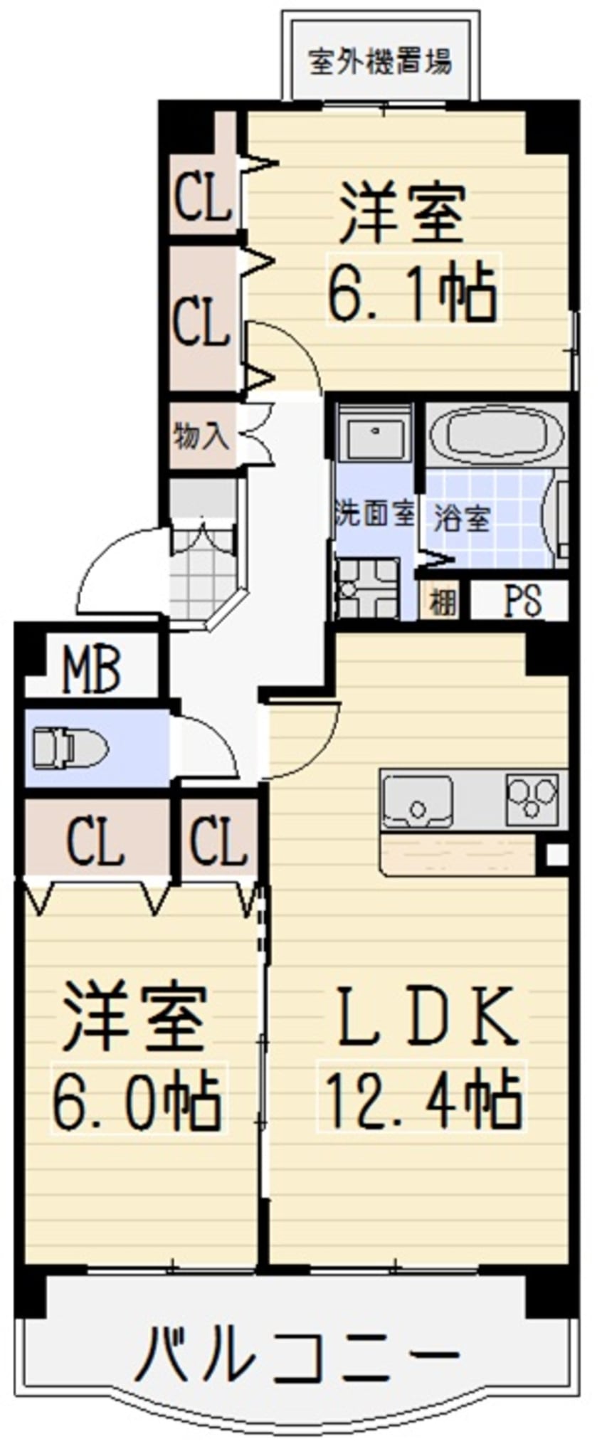 間取図 ヒルズ楠南
