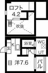 名鉄常滑線・空港線/道徳駅 徒歩4分 1階 築12年 1Kの間取り