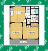 グランドゥール根崎 2DKの間取り