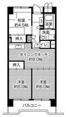 ビレッジハウス笠寺タワー1号棟 3DKの間取り