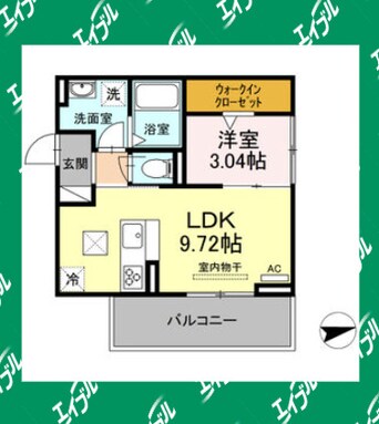 間取図 武豊線/東成岩駅 徒歩8分 1階 築4年