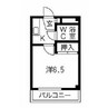 名鉄常滑線・空港線/道徳駅 徒歩13分 3階 築34年 1Kの間取り
