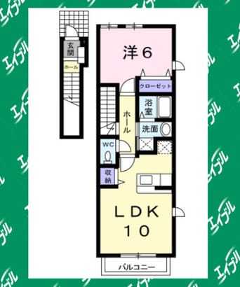 間取図 名鉄名古屋本線/鳴海駅 徒歩9分 2階 築19年