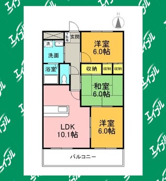 間取図 グランドヒルズ神の倉