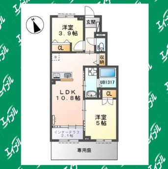 間取図 名鉄名古屋本線/本星崎駅 徒歩13分 1階 1年未満