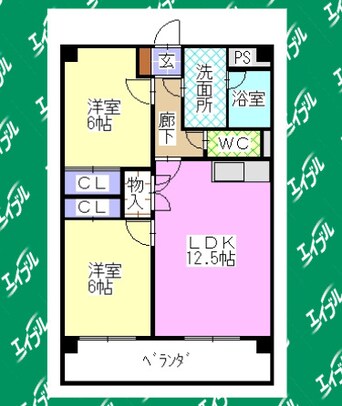 間取図 名古屋市営地下鉄桜通線/徳重駅 徒歩22分 1階 築25年