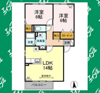 間取図 セジュール倉