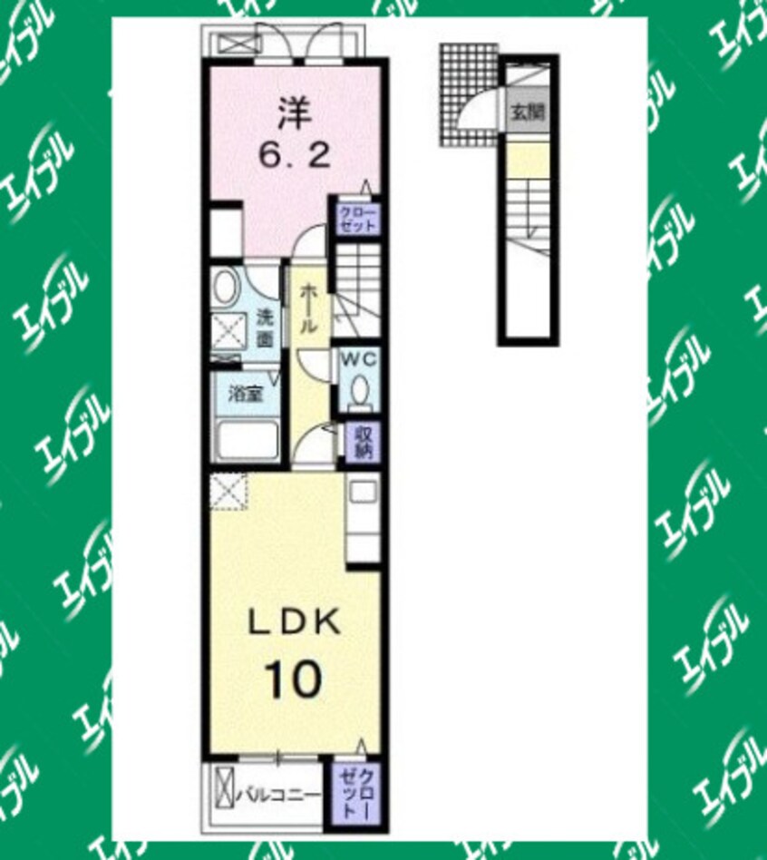 間取図 名鉄常滑線・空港線/道徳駅 徒歩16分 2階 築6年