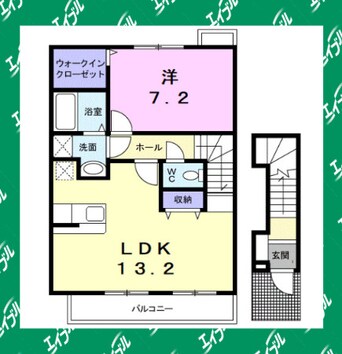 間取図 武豊線/尾張森岡駅 徒歩8分 2階 築17年