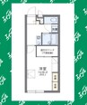レオパレス赤坂 1Kの間取り