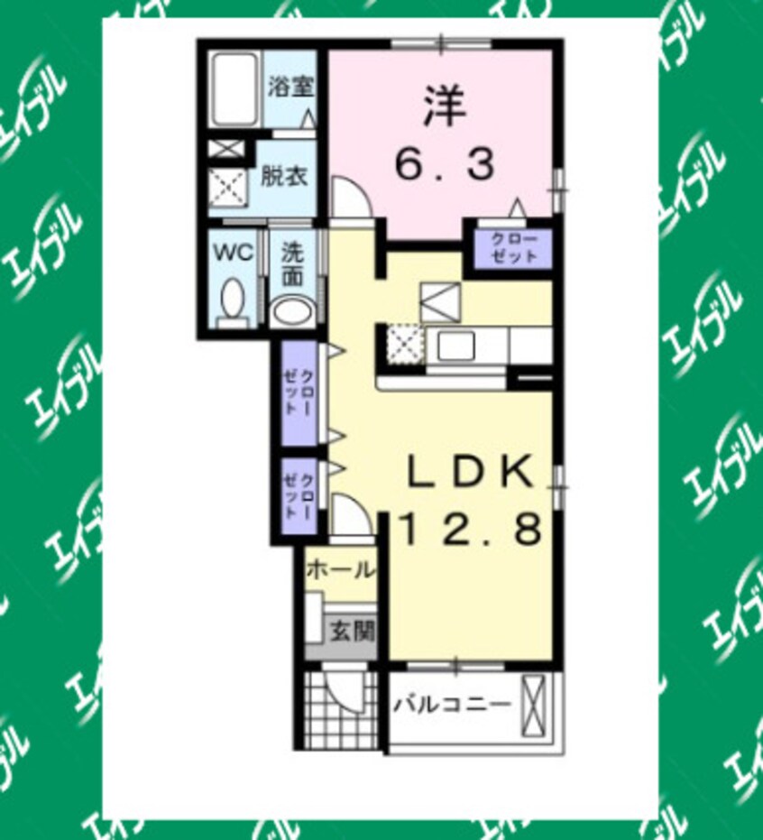 間取図 東海道本線/共和駅 徒歩14分 1階 築20年