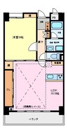 にしの台ヒルズ 1LDKの間取り