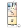 エスペランサⅡ 1DKの間取り