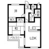メゾンドール鶴里 2LDKの間取り