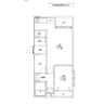 SQUARE大江 1LDKの間取り