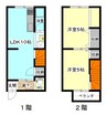 元柴田東アパート 2LDKの間取り