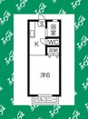 ブランドール高畑 1Kの間取り