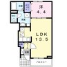 サンレジデンス 1LDKの間取り