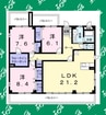 Ｗｅａｌｔｈ　Ｃｒａｎｅ 3LDKの間取り