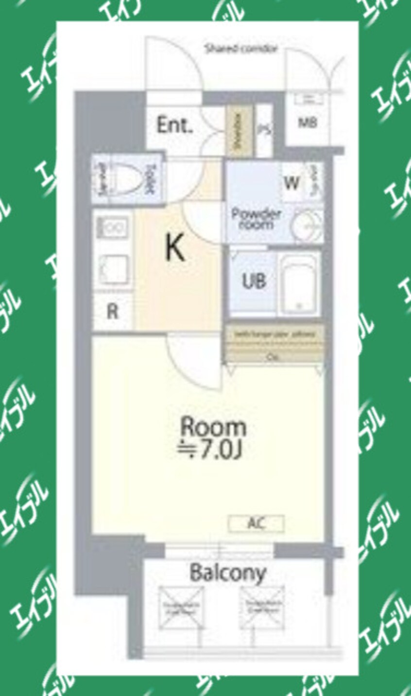 間取図 名古屋市営地下鉄鶴舞線/大須観音駅 徒歩7分 9階 築4年