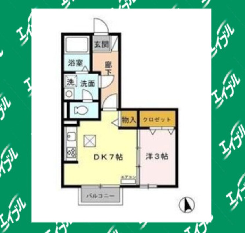 間取図 名鉄常滑線・空港線/常滑駅 徒歩15分 1階 築21年