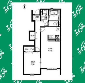 間取図 名鉄名古屋本線/本笠寺駅 徒歩7分 1階 築9年