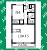 若葉台ハイツ 1LDKの間取り