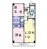 コートピアＣ 2LDKの間取り