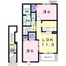 ブランド－ル長田 2LDKの間取り