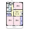 名鉄名古屋本線/前後駅 徒歩16分 3階 築34年 3DKの間取り