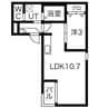 東海道本線/大高駅 徒歩11分 3階 築3年 1LDKの間取り