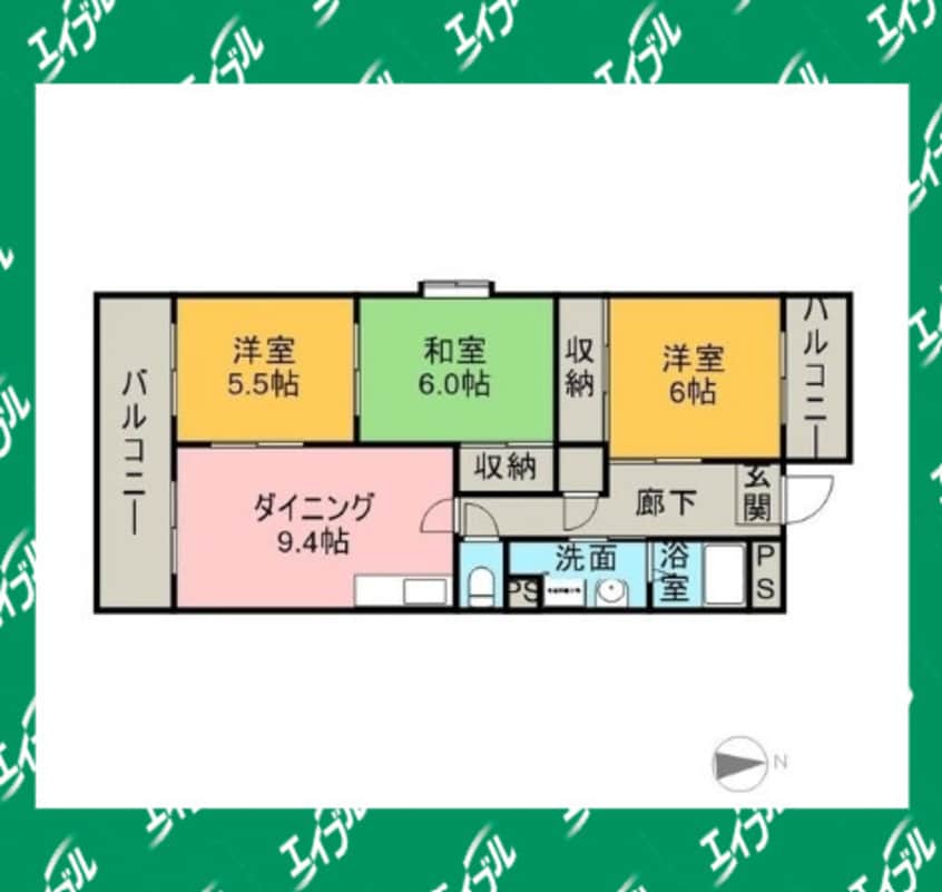 間取図 名古屋市営地下鉄桜通線/鶴里駅 徒歩3分 1階 築29年