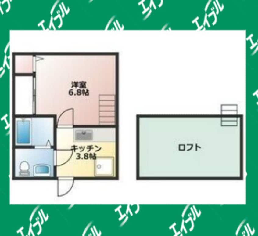 間取図 名鉄名古屋本線/本笠寺駅 徒歩7分 2階 築18年