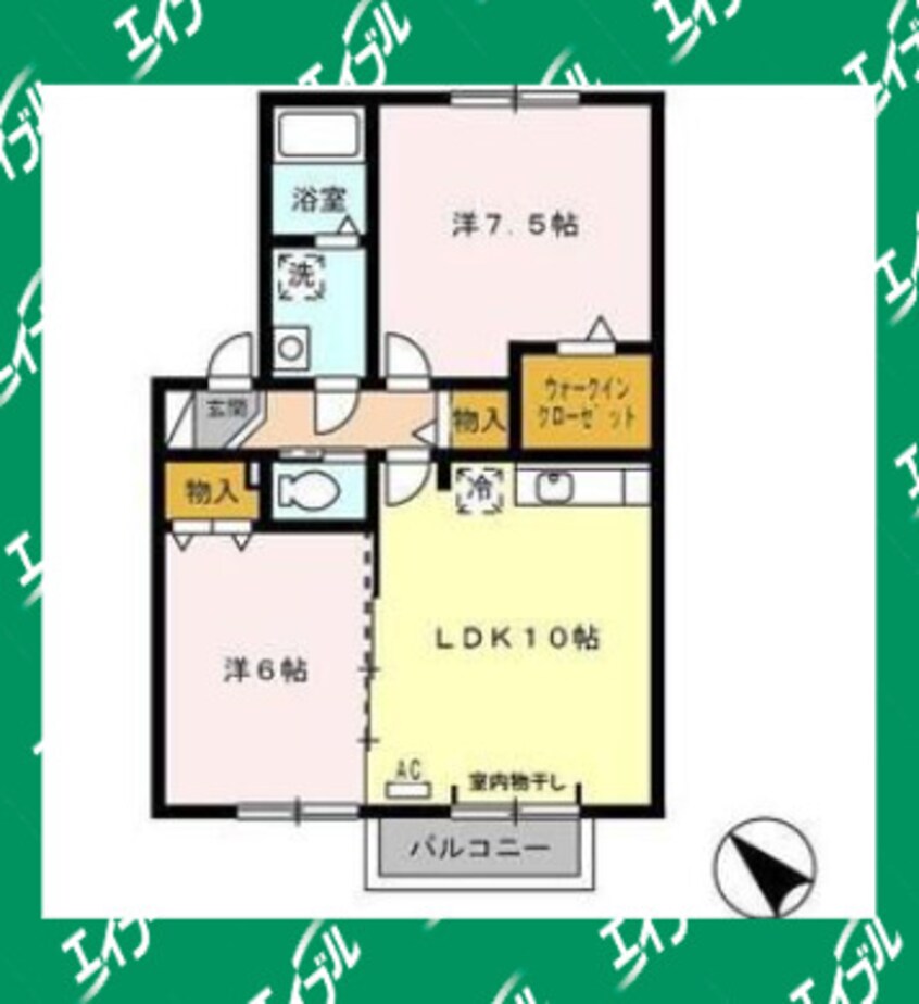 間取図 名鉄名古屋本線/知立駅 バス20分井ヶ谷バス停下車:停歩4分 2階 築15年