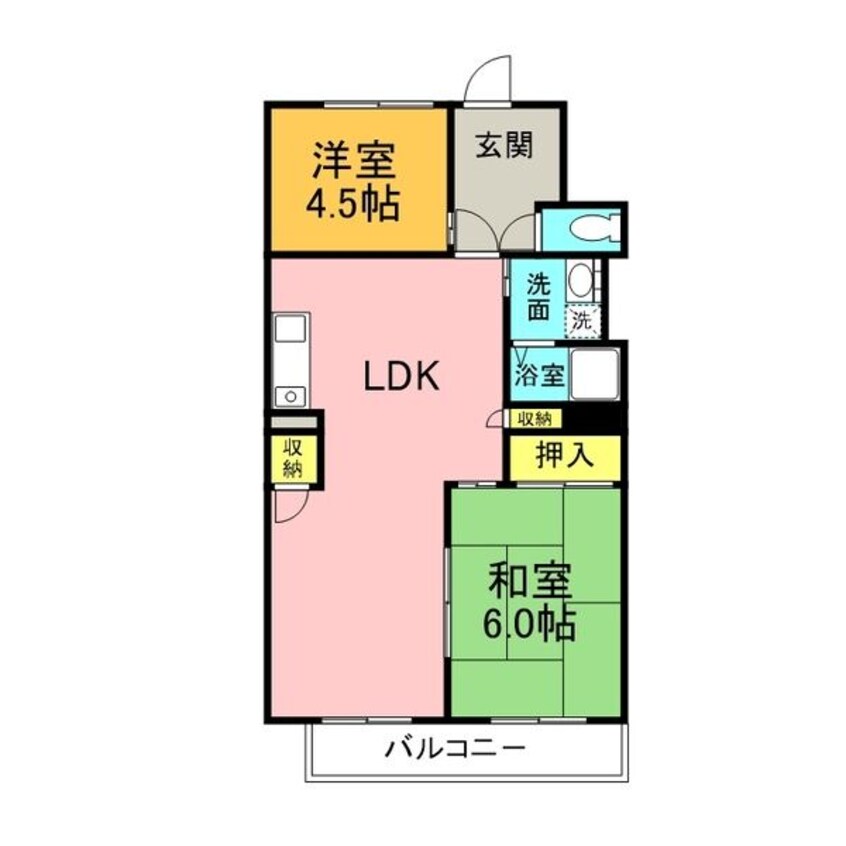 間取図 東海道本線/大高駅 徒歩10分 4階 築35年