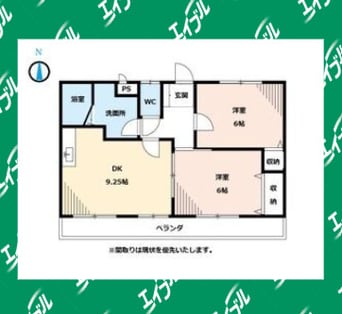 間取図 グランディアム香坂