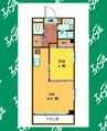 グランドヒルズ入場2番館 1LDKの間取り