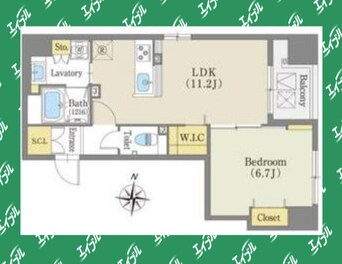 間取図 ルーエ錦