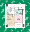 久屋アインス 1LDKの間取り