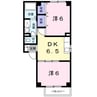 アビタシオン　ミサト 2DKの間取り