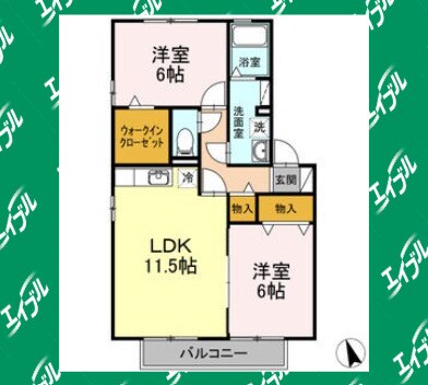 間取り図 名古屋市営地下鉄東山線/上社駅 徒歩10分 2階 築24年