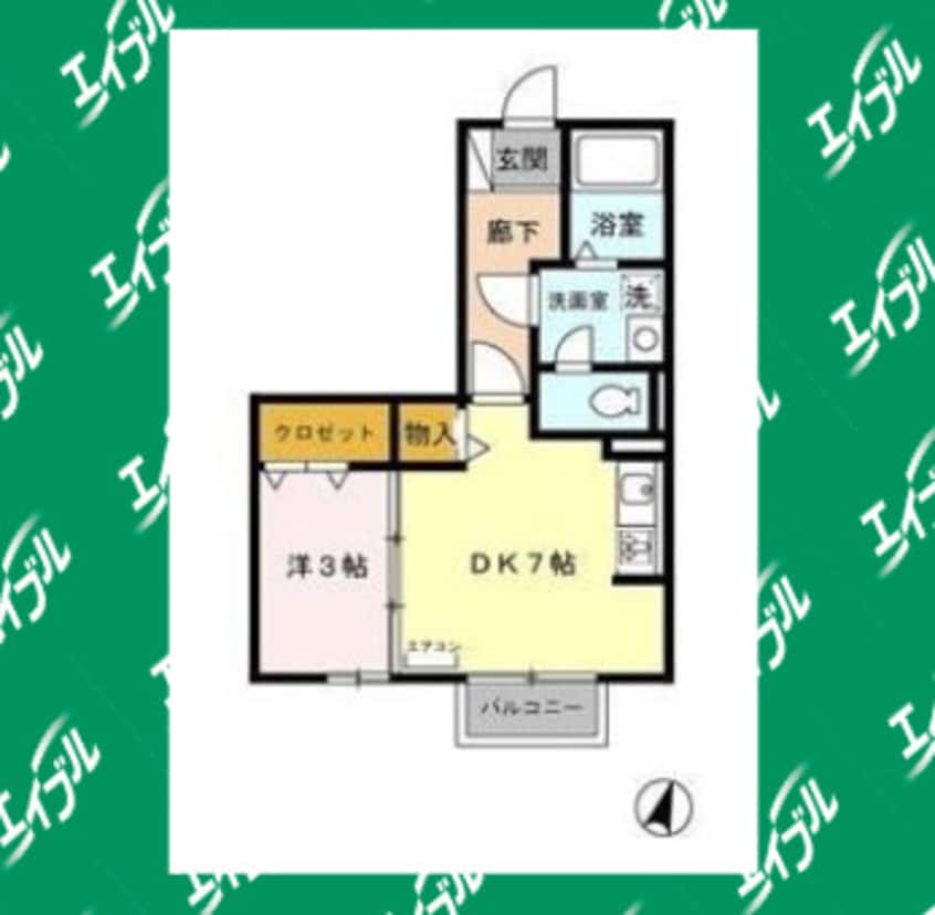 間取図 名鉄常滑線・空港線/常滑駅 徒歩38分 2階 築21年