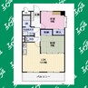 名鉄常滑線・空港線/蒲池駅 徒歩6分 3階 築18年 2LDKの間取り