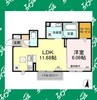 名鉄河和線/巽ケ丘駅 徒歩10分 1階 築6年 1LDKの間取り