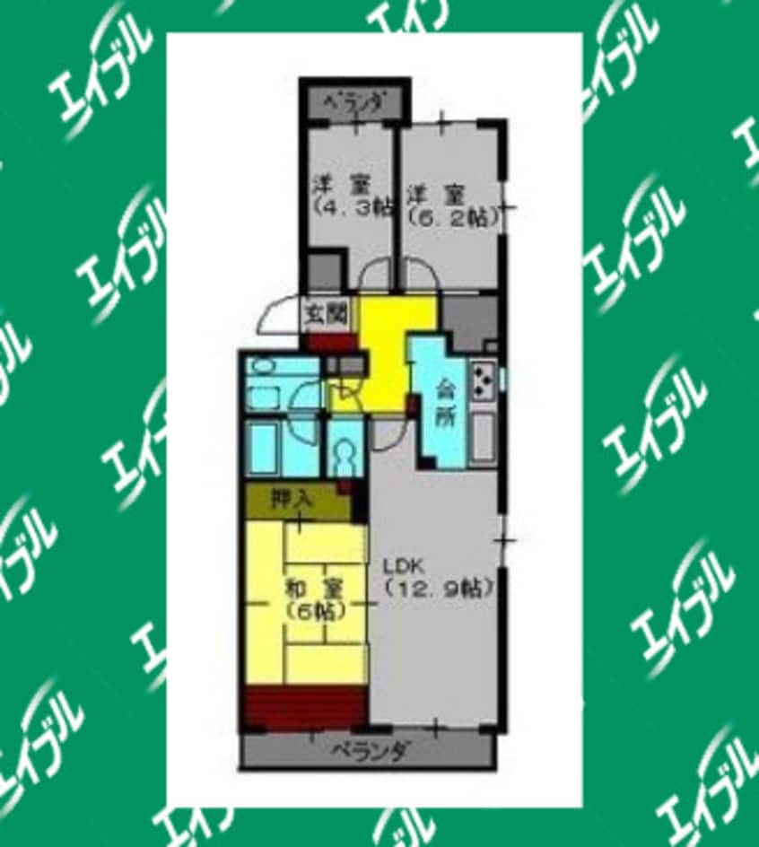 間取図 名古屋市営地下鉄東山線/一社駅 徒歩13分 2階 築38年