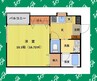 プロパティー城西 1Kの間取り