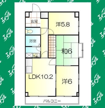間取図 ポレール南加木屋
